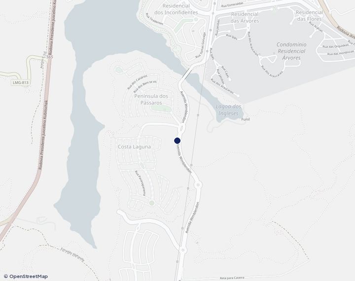 Mapa de Nova Lima · Alphaville com os empreendimentos