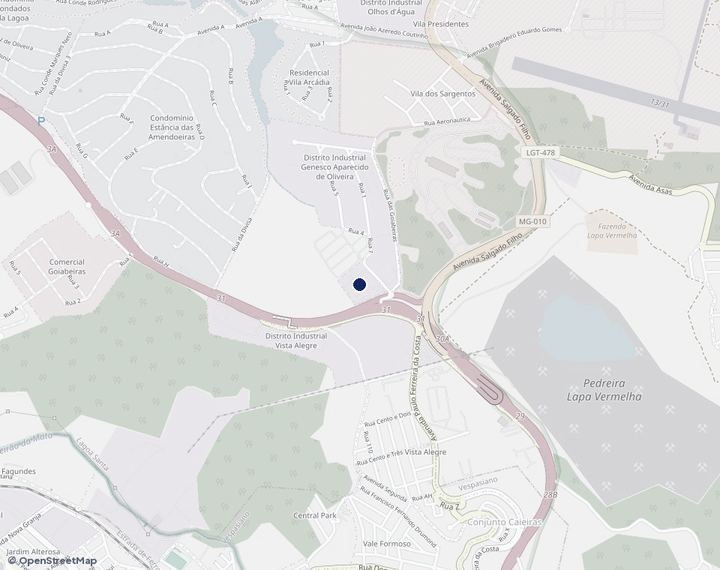 Mapa de Vetor Norte com os empreendimentos